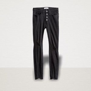 NWT Black High Waisted Ripped Skinny Jeans 11/30